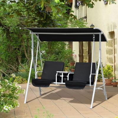 The Range Heavy Duty Cushioned with Adjustable Canopy  - Black