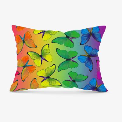 The Range Multicoloured Butterfly Pattern Cushion - Green / 28cm