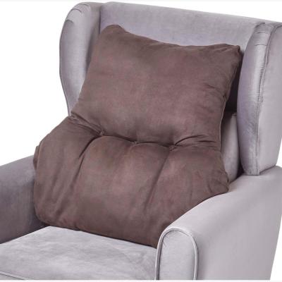 The Range Faux Suede Back Support Cushion - Chocolate
