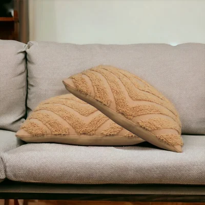 The Range Mustard Diamond Cushion Set of 2 - Yellow