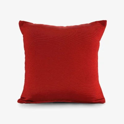 The Range Noel Square Luxury Chenille Xmas Tree Check Filled Cushion - Red