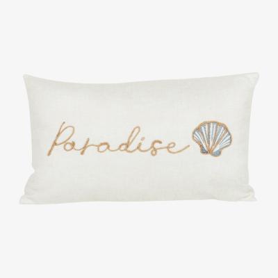 The Range Paradise Embroidered Cushion - White