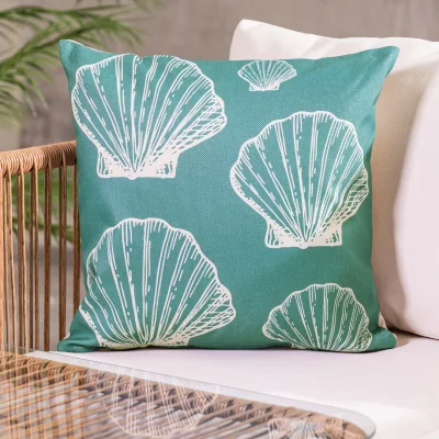 The Range Cushion 43x43 Kyoto Fabric, Large Sea Shell