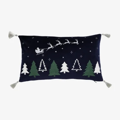 The Range Christmas Night Sky Cushion - Navy