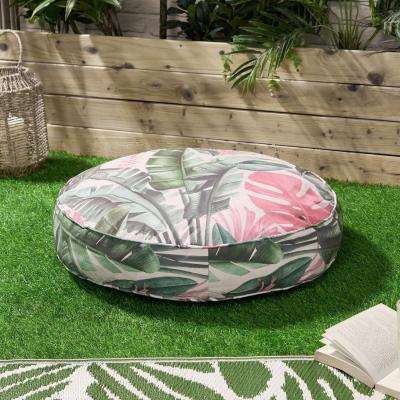 The Range Tropical Outdoor Round Filled Padded Cushion - Green
