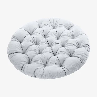 The Range Garden Papasan Round Tufted Cushion - Grey