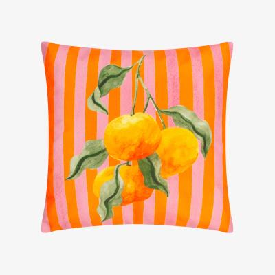 The Range Striped Outdoor Cushion - Orange