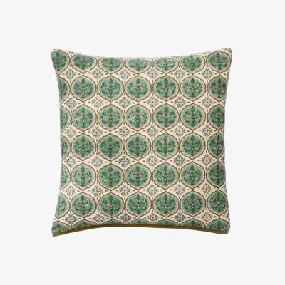 Rockett St George Green Clover Block Printed Cushion