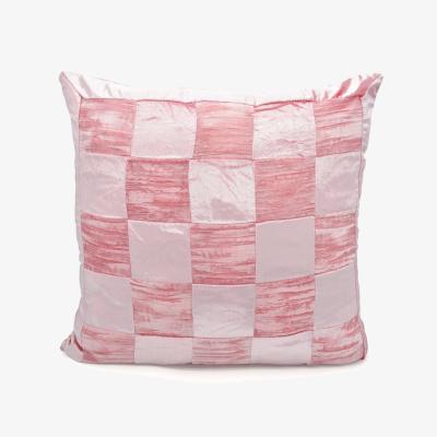 The Range Soft Touch Velvet Patchwork Cushion - Dusky Pink