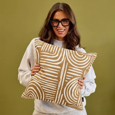 The Range Cushion 43x43 Kyoto Fabric - Curve
