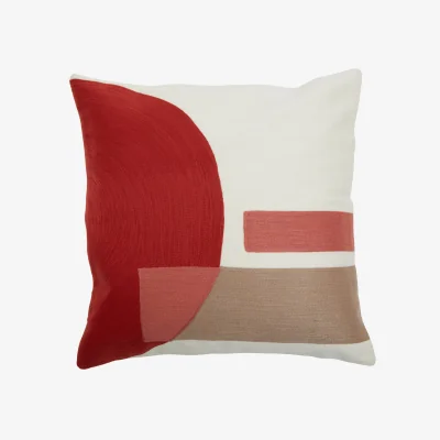 The Range Bosie Ozella Red And White Tonal Cushion - Multicolour