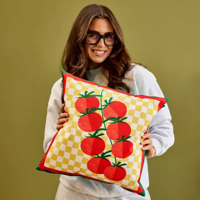 The Range 4 Pack Cushion 43x43cm Tomato Print
