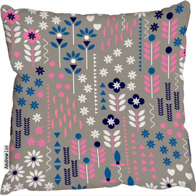 The Range Trendy Geometric Flower Cushion - Pink / 60cm