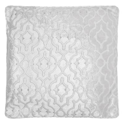 The Range Halo Velvet Piped Feather Filled cushion - Silver
