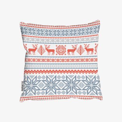 The Range Christmas Background With Deer Outdoor Comfy Cushion - Red / 60cm