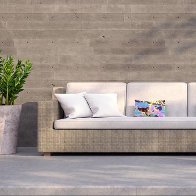 The Range Afro Plants Outdoor Cushion - Blue