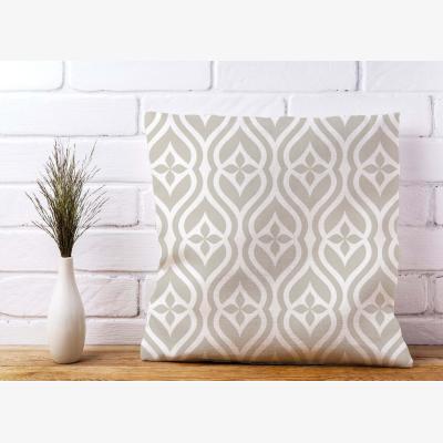 The Range Abstract Ornament Pattern Cushion - Grey / 45cm