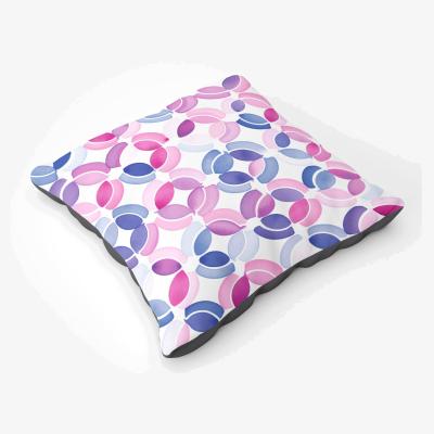 The Range Interlocking Pink Blue Shape Floor Cushion - Pink