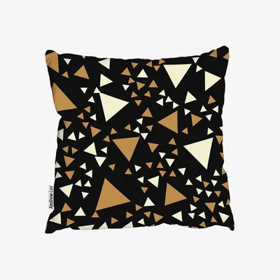 The Range Geometric Pattern With Triangles Outdoor Cushion - Black / 45cm