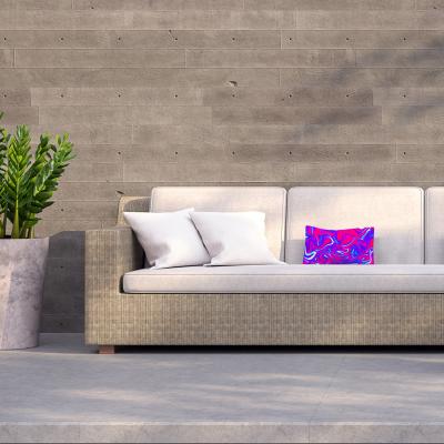 The Range Vibrant Marbling swirls Outdoor Cushion - Pink
