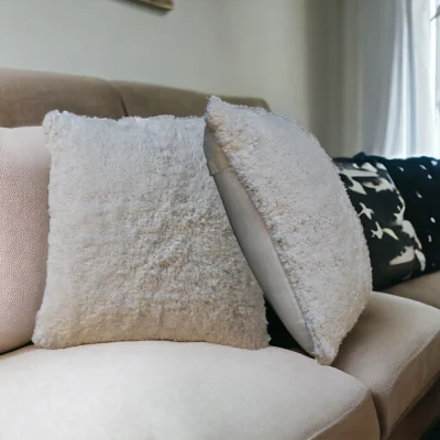 The Range Fluffy Cushion Set of 2 ¿ Cream - White