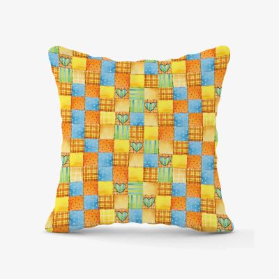 The Range Baby Watercolour Blanket Pattern Outdoor Cushion - Yellow / 45cm