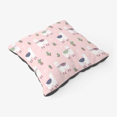The Range Happy Lama Floor Cushion - Pink