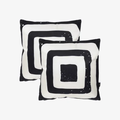 The Range 2 Pack Cushion 43x43 Kyoto Fabric, Target Mono