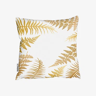 The Range Gold Fern Cushion - Yellow / 60cm