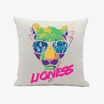 The Range Linen Lioness Cushion - Natural Linen