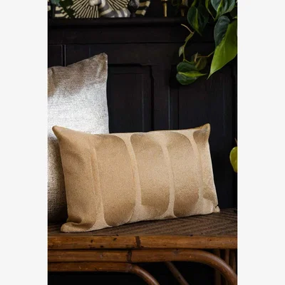 Rockett St George Gold Embroidered Cushion