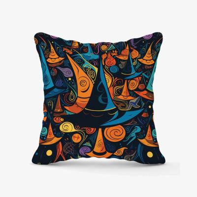 The Range Imaginative Abstract Witches Hats Outdoor Cushion - Orange / 45cm