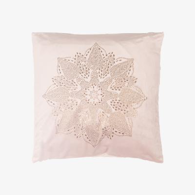 The Range Mandala Embellished Cushion - Blush