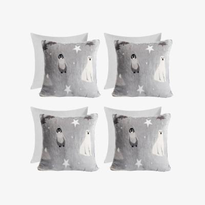 The Range Pack Of Arctic Flannel Filled Cushions - Grey / 4