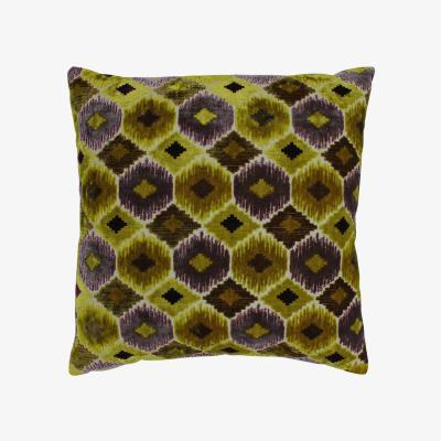 The Range Ares Ikat Jacquard Cushion - Citrine