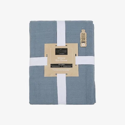 The Range Willow Stripe Eco Throw - Blue