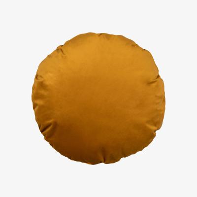 The Range Round Plush Velvet Cushion 45cm - Yellow