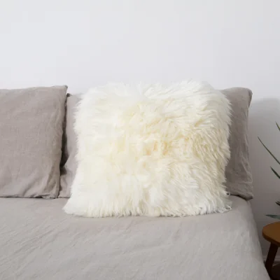 The Range Double Sided Sheepskin Cushion - Natural / 45cm