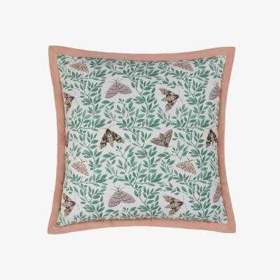 The Range Silkmoth Floral Cushion - Pale Pink