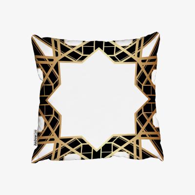 The Range Art Deco Star Border Outdoor Cushion - Yellow / 45cm