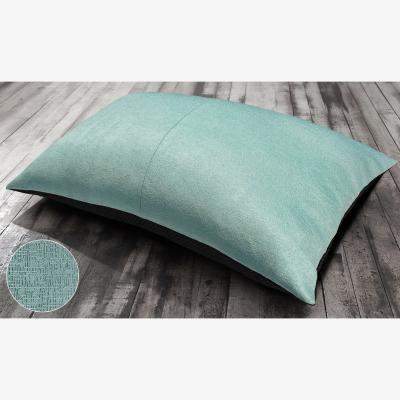 The Range Textured Woven Lounging Cushion with Tailor Joint and Non-Slip Base - Duck Egg / 60cm