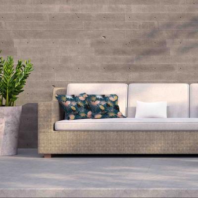 The Range Maple leaves mix with autumn leaves Outdoor Cushion - Blue / 60cm