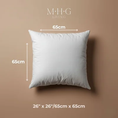 The Range Premium Microfibre Cushion Insert Pad Inner Hollowfibre Filling 65 x 65cm - White / 1