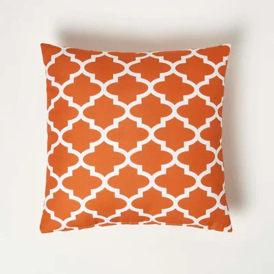 The Range Orange Geometric Outdoor Cushion - Orange