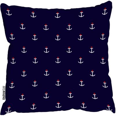 The Range Deep Blue Anchors Cushion - Blue / 60cm