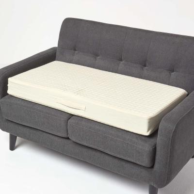 The Range Homescapes Quilted Sofa Booster Cushion Removable Cover - Cream