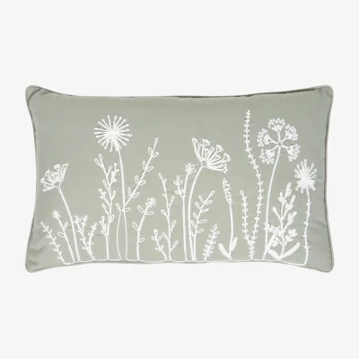 The Range Kalina Floral Embroidered Cushion - Grey