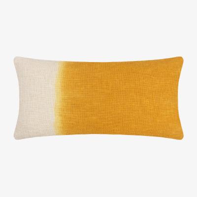 The Range Mizu Rectangular Dip Dye Cushion 30 x 65cm - Ochre / Polyester