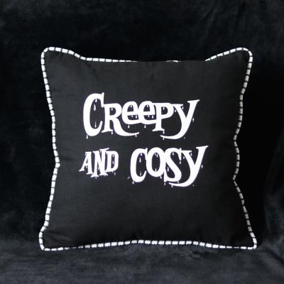 The Range Creepy and Cosy Square Cushion - Black