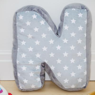 The Range Letter Cushion N - Grey/White